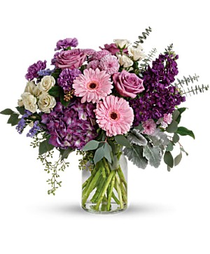 Magnificent Mauves Vase Arrangement