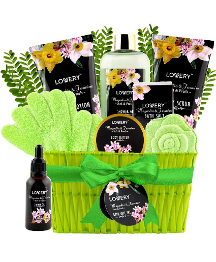Magnolia Jasmine Bath Gift Set Gift Basket