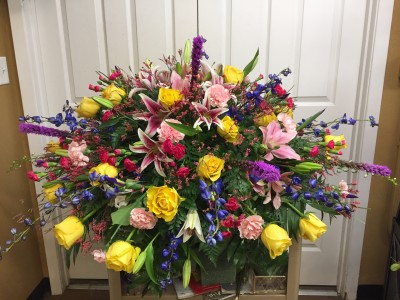 Majestic Garden Casket Spray
