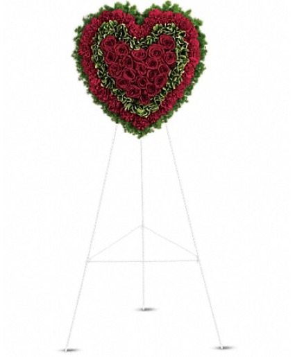 Majestic Heart funeral wreath