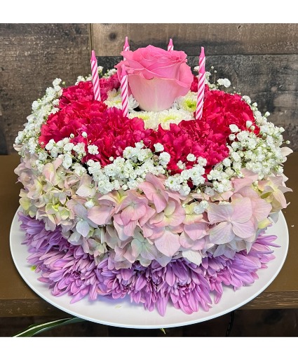 Majestic Pinks Birthday Cake 