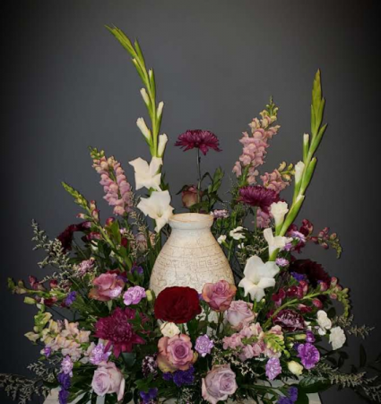Majestic Purple Urn Wreath  