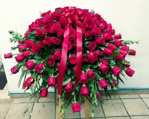MAJESTIC RED CASKET SPRAY casket cover 