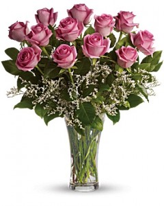 Pink Roses Dozen Long Stemmed Pink Roses Bouquet