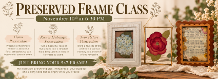 Make & Take Class  November 10th @6:30 PM