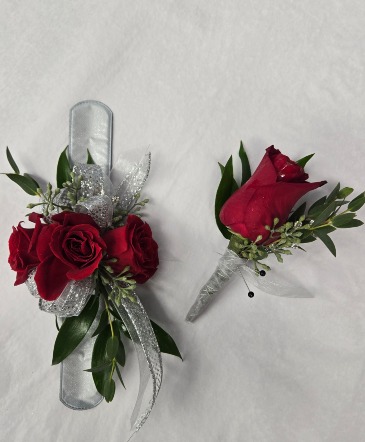 Making Memories  Basic Wrist Corsage and Boutonniere  in Milan, IL | MILAN FLOWER SHOP