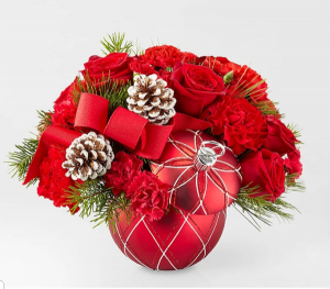 Making Spirits Bright  Holiday Floral Ornamant 