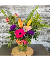 Mamas Scrunchie Garden Vase Arrangement