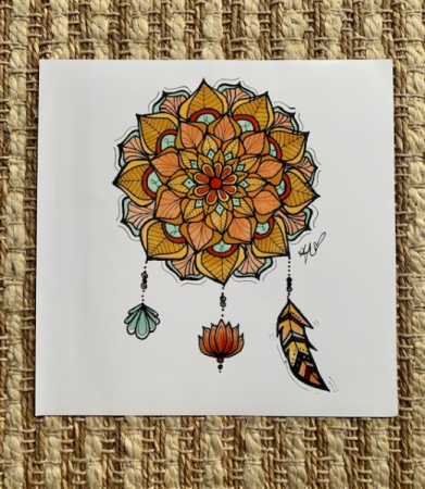 Mandala Print framed 