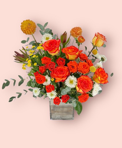 Manny Rustic cube Centerpiece