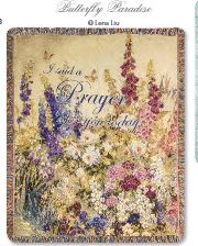 Manual Woodworkers and Weavers Tapestry Throw Butterfly Paridise