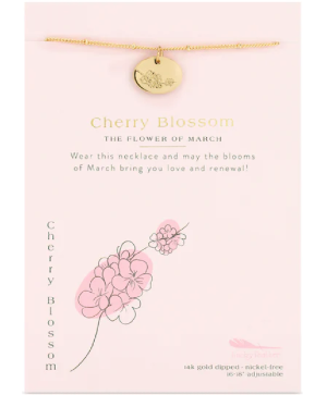 March Birth Flower Necklace 