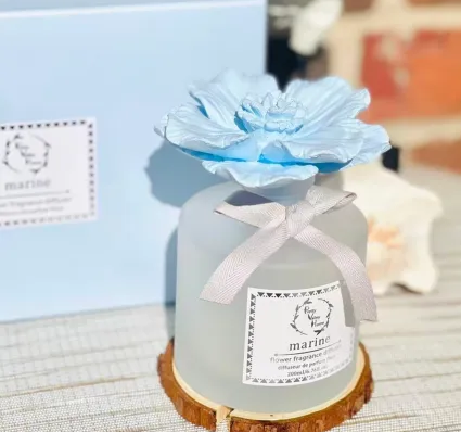 Marine Blue Ceramic Flower Diffuser 