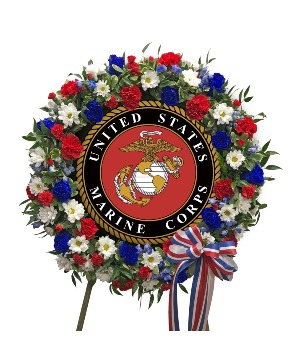 MARINE CORPS WREATH Fresh Arrangement
