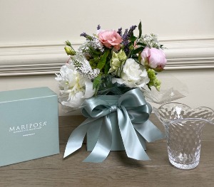 Mariposa Keepsake Vase  Fresh Arrangement