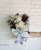 Maroon and White Spirit  Presentation Bouquet