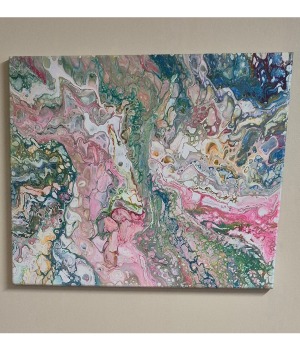 Marvelous Pink and Blue Painting BY BD Arts 