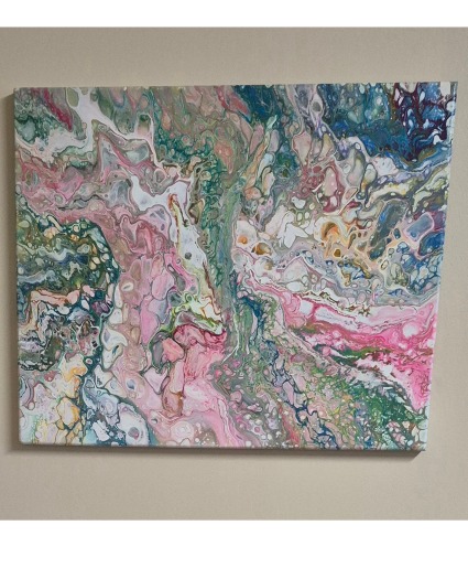 Marvelous Pink and Blue Painting BY BD Arts 