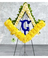 MASON LOGO standing spray and wreaths