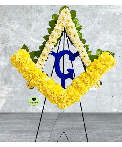 MASON LOGO standing spray and wreaths