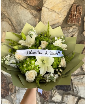Matcha Lover Wrapped Bouquet