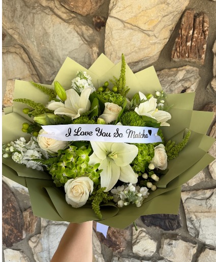 Matcha Lover Wrapped Bouquet