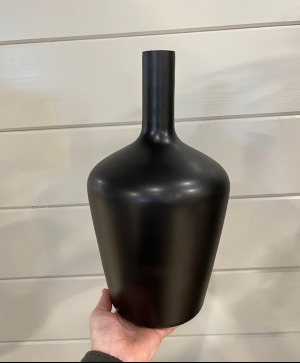 Matte Black Vase vase