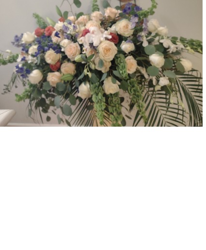 Mauve spray Casket spray 