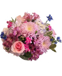Mauvelous Bubble Bowl Arrangement