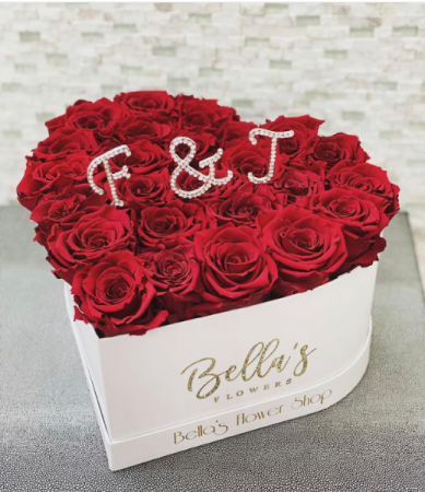 You & Me, Heart Box Initials Included 