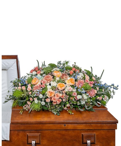 Meadow of Memories Casket Spray Flower Arrangement