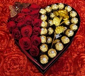 Medium heart box with eternal rose  Medium heart box with eternal rose