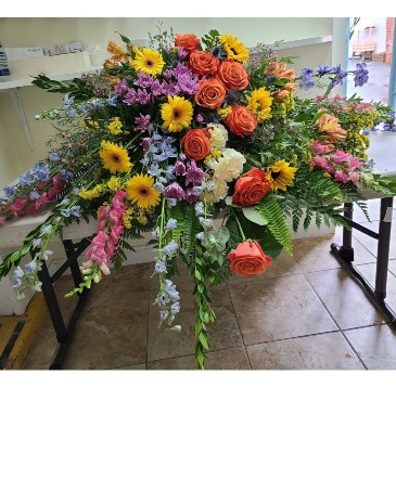 Meet Me in the Garden  Casket Spray  in Glen Burnie, MD | FORGET ME NOT FLOWERS AND GIFTS