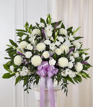 Memorial Basket Lavender & White - 00384 