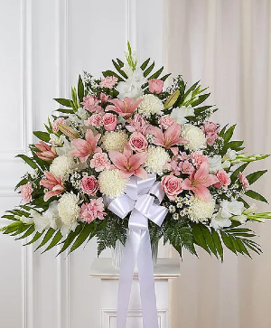Memorial Basket Pink & White - 00388 