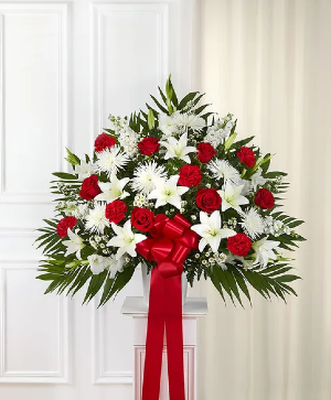 Memorial Basket Red & White - 00387 