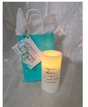 Memorial candle gift-batteries included Gift
