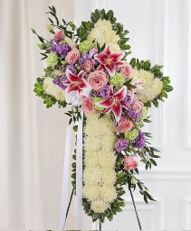 Memorial Cross with Pastel - 00260 