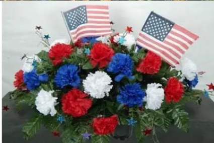 memorial headstone spray-patriotic 