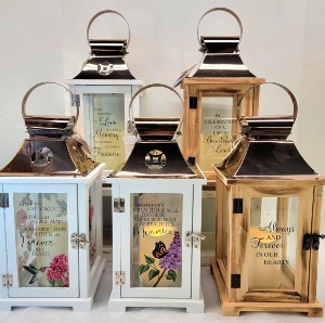 Memorial Lantern With Candle 