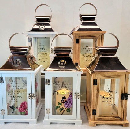 Memorial Lantern With Candle 