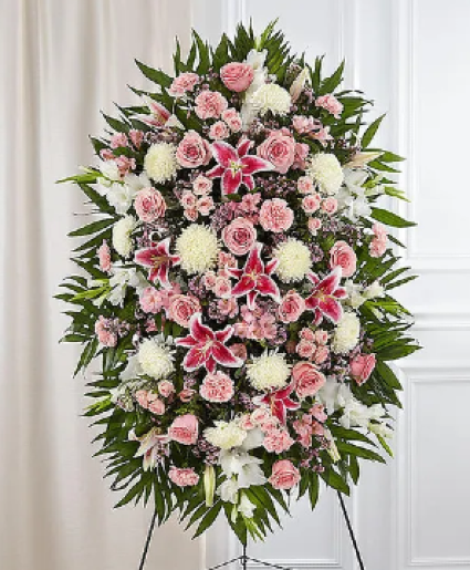 Memorial Spray Lg Pink - 00332  