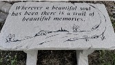 Memorial Stone Bench (Beautiful Soul/Pathways)) Stone Bench