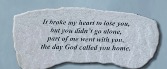 Memorial Stone Bench (Broke My Heart) Stone Bench