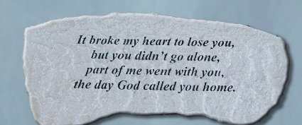 Memorial Stone Bench (Broke My Heart) Stone Bench