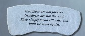 Memorial Stone Bench (Goodbyes/Meet Again) x 13 in Stone Bench