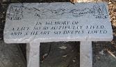 Memorial Stone Bench (Mountains/In Memory) Stone Bench