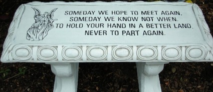 Memorial Stone Bench (Someday Meet Again) Stone Bench