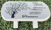 Memorial Stone Bench (TREE/Treasure) Stone Bench