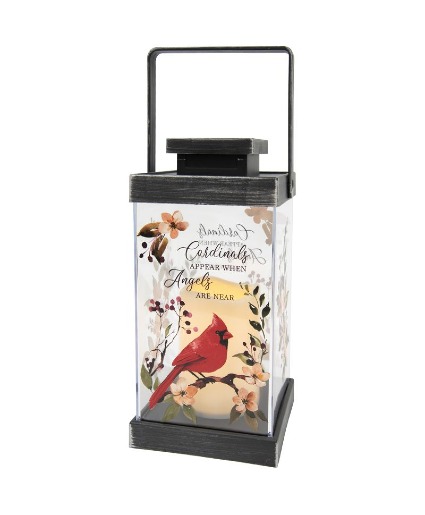 Cardinal Poly-Resin Lantern Lantern Keepsake